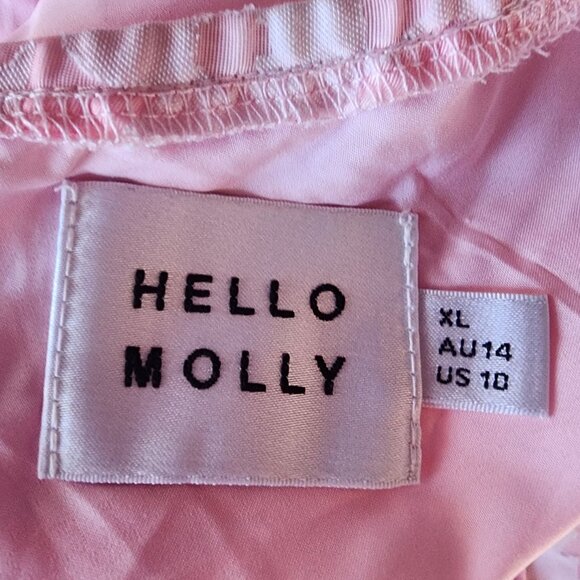 Hello Molly Womens 10 Dress Harbour Breeze Maxi Pink Floral Sleeveless Party - Picture 9 of 12